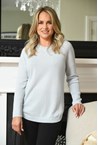ALPINE CASHMERE SWEATER - ice blue